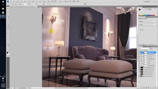 interior Render  Photoshop Post Production [upl. by Grobe90]