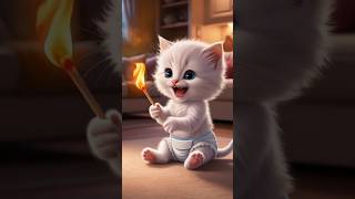 Kittens house Caught Fire kitten cat cartoon kitty [upl. by Olney]