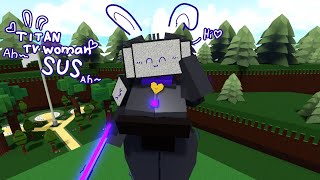 Titan tv woman l like a Sus 😏 New l Build a boat for treasure l Roblox New [upl. by Kerns]