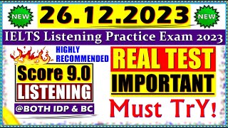 IELTS LISTENING PRACTICE TEST 2023 WITH ANSWERS  26122023 [upl. by Rene]