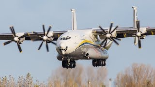 ANTONOV AN22  The BIGGEST PROPELLER PLANE in the world  Landing and Departure 4K [upl. by Hueston]