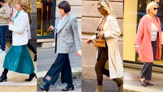 TOP MILAN STREET STYLE TRENDS OF THE SEASON [upl. by Wennerholn933]