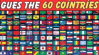 World Flags Quiz Can You Name All 60 Countries 🌍🧠 [upl. by Apilef]