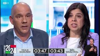 PCP vs PAN  Paulo Raimundo vs Inês de Sousa Real  Eleições Legislativas 2024 [upl. by Anirda759]