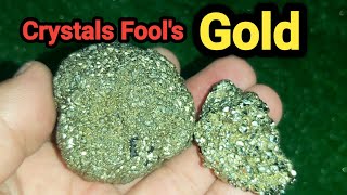 Fools Gold Crystal  Iron Pyrite Mineral  A beautiful mineral like gold [upl. by Donell]