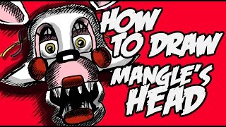 How to draw MANGLES HEAD Five nights at freddys 2 by Davide Ruvolo speedpainter [upl. by Sylvester]