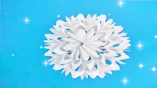 3D Paper Snowflake Tutorial Winter Ornaments Christmas decorations [upl. by Chelsey]