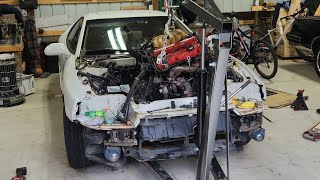 1998 Mitsubishi 3000gt VR4 Build Ep 3 Engine amp Trans Removal [upl. by Eiramnna]