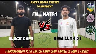 Sixes sports indoor cricket tournment lhr  match black caps vs bismillah viralvideo video [upl. by Anabelle]