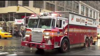 FDNY Rescue 1 Responding Lights and Siren with Massive Air Horn [upl. by Ellennad]