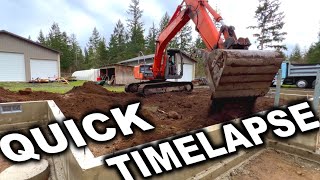 How to Backfill Dirt Around a Foundation  Timelapse [upl. by Azilem]