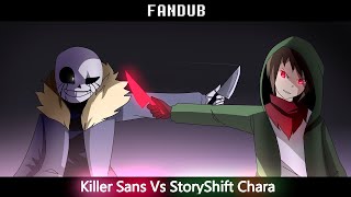 Fandub  KillerSans vs StoryShiftChara Animation [upl. by Westberg]