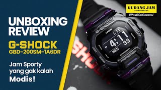 JAM SPORTY KEREN LARIS DAN CANGGIH  Unboxing Review CASIO GSHOCK GBD200SM1A6DR [upl. by Aihsitan]