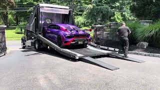 My viola Pacifae Lamborghini STO going back for brake service to Lamborghini Paramus [upl. by Kulseth]