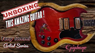 Unboxing the Mighty Tony Iommi Epiphone Monkey SG Special  P90 Pro Pickups amp Orange Drop Capacitors [upl. by Nilyram336]