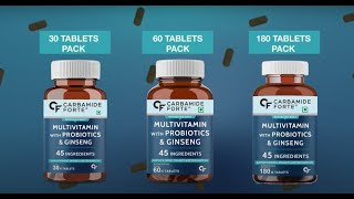 Carbamide Forte Multivitamin Blend Enriched with Probiotics and Ginseng [upl. by Grete]