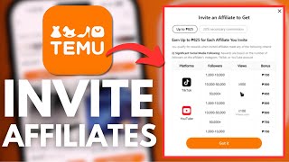 How To Earn On Temu By Inviting Affiliates [upl. by Eiba]