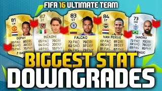 FIFA 16  BIGGEST DOWNGRADES FIFA 16 ULTIMATE TEAM [upl. by Htebazil]