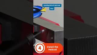 Installing Helicoil Quick and easy 🔩🛠️ Shorts [upl. by Troth]