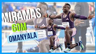 Ferdinand Omanyala Headlines Miramas Metropole Indoor Meet 2024 [upl. by Akehsat]