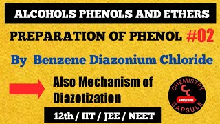 Preparation of Phenol 02 By Benzene Diazonium Chloride [upl. by Etiuqram]