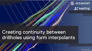 Creating continuity between drillholes using form interpolants in Leapfrog Geo [upl. by Bartholomeo]