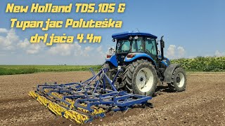 New Holland TD5105 amp Tupanjac Poluteška drljača 44m [upl. by Ybreh601]