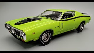 1971 Dodge Hemi Charger RT 125 Scale Model Kit Build How To Assemble Paint Decal Trim Interior [upl. by Ahseiyn859]