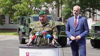 Predstavenie vozidiel JLTV 4x4 Osh Kosh a vyhlásenie ministra obrany obrany SR [upl. by Poyssick]