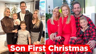 Tarek And Heather Rae El Moussa Celebrate Son Tristans First Christmas [upl. by Anej]