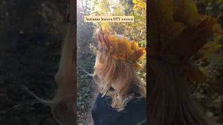 DIY AUTUMN LEAF crown Have fun during a sunny October day diycrafts craftsidea autumndecor [upl. by Akemor]