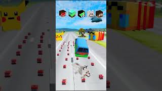 NOOB vs PRO vs HACKER vs HEROBRINE Car Jump Challenge 08😎 🛻shorts beamngdrive [upl. by Airogerg537]