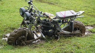 All wheel drive motorcycle offroad Test Drive  Homemade 2WD Motorcycle part 4 [upl. by Glialentn]