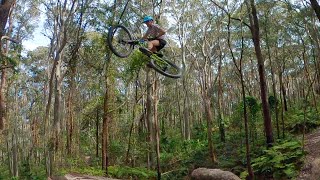 DH Laps And Huge Jumps At Glenrock MTB Park  Destroyed Bike [upl. by Elocen526]