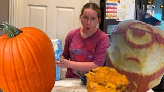 Fall edition Pumpkin carving cookie making and more [upl. by Claybourne]