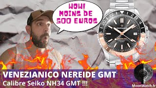 Venezianico Nereide GMT ⌚ TOP MONTRE GMT AUTOMATIQUE équipée du SEIKO GMT NH34 😈🔥 [upl. by Virendra]