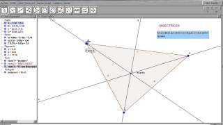 Bisectrices de un triángulo con Geogebra [upl. by Auqenet217]