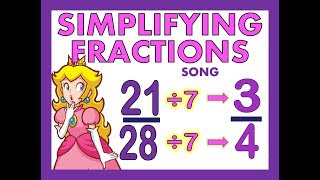 Simplifying Fractions song  showing the process [upl. by Nashbar469]