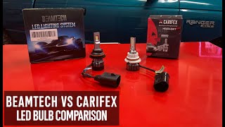 BEAMTECH vs CARIFEX LED Headlight Bulb Comparison on my Ford Ranger [upl. by Jackqueline448]