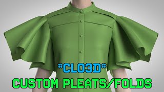 CLO3D  Custom PleatsFolds [upl. by Isabelita]