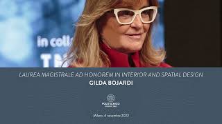 Laurea Magistrale ad honorem in Interior and Spatial Design Gilda Bojardi [upl. by Hank]