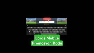 PROMOSYON KODU  LORDS MOBİLE LORDS MOBİLE PAGANİ lordsmobile [upl. by Ackley]