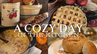 A COZY Day in the Kitchen  Fall Comfort Food from Scratch [upl. by Sheffie630]