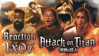 Attack on Titan DUB  1x7 Small Blade  Group Reaction [upl. by Elsa]