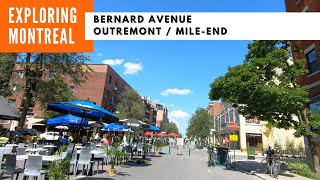 Walking in Montreal on Bernard Avenue in Outremont  Mile End montrealwalktour exploringmontreal [upl. by Sullivan]