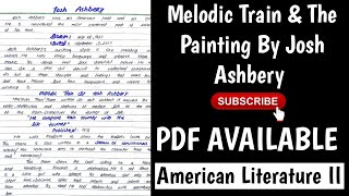 Melodic Train and The Painting By Josh Ashbery [upl. by Waxler]