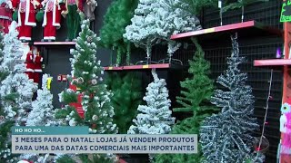 Lojas já vendem produtos para o natal [upl. by Belden]