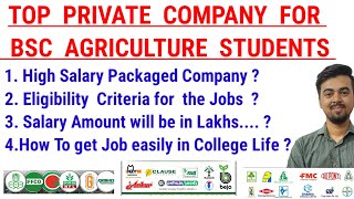 BSc Agriculture  Private Jobs and opportunities  Salary From 35k2L Pvt sector Jobs for Bsc Ag [upl. by Loralee]