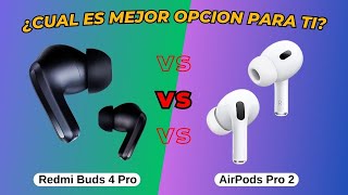 AirPods Pro 2 vs Xiaomi Redmi Buds 4 Pro Comparativa de auriculares inalámbricos [upl. by Nerita132]