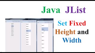 Java JList  Set Fixed Cell Width and Height [upl. by Sparkie843]